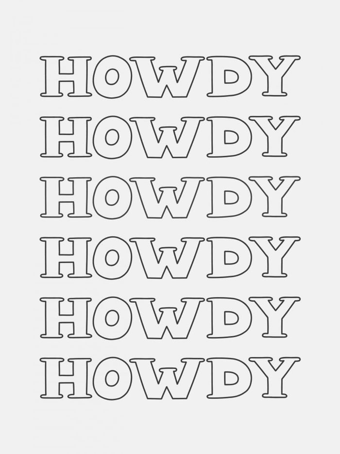 Black Howdy -juliste – juliste ja taidepainatus