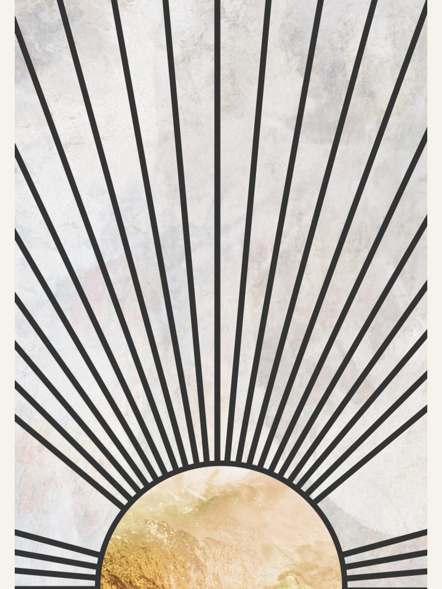 Póster Black gold rising sun – póster e impresión artística