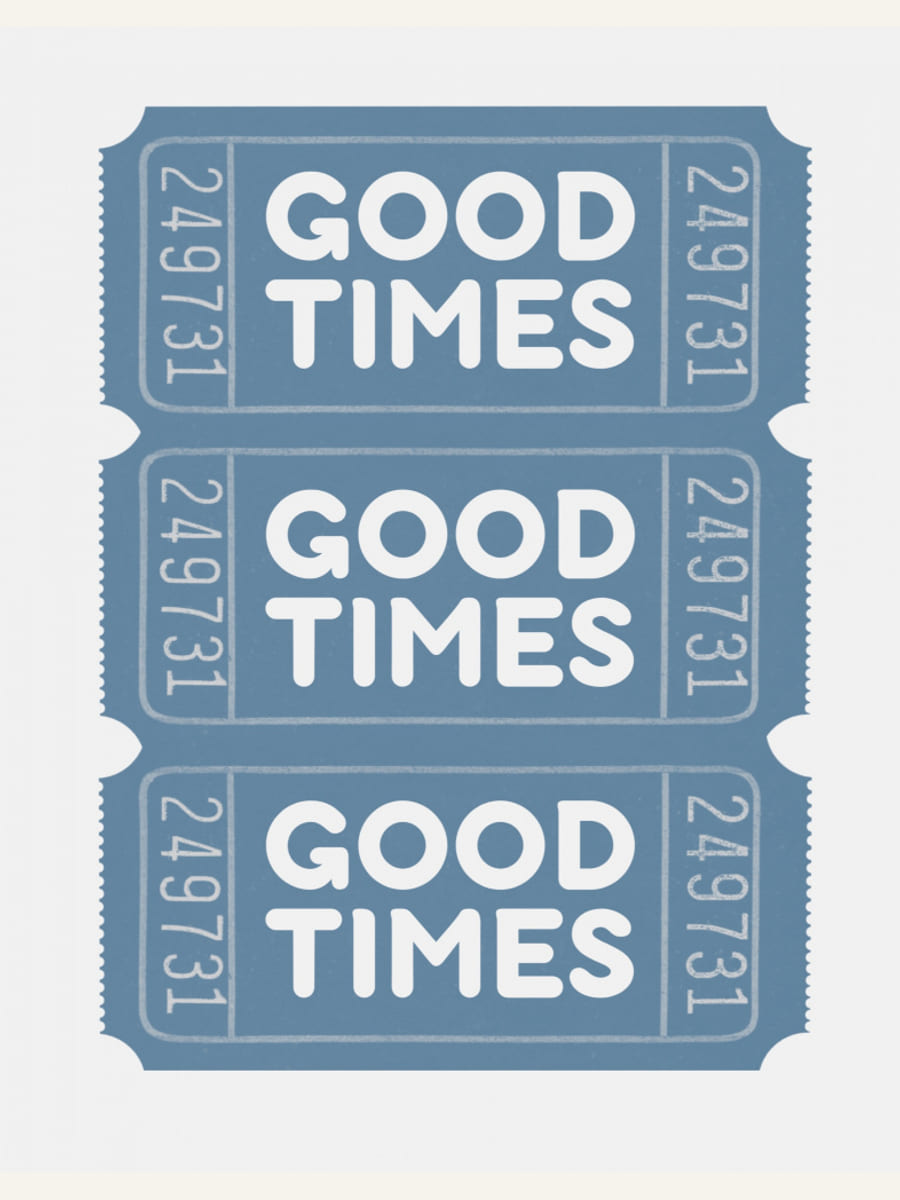 Blue Good Times Poster – poster and art print