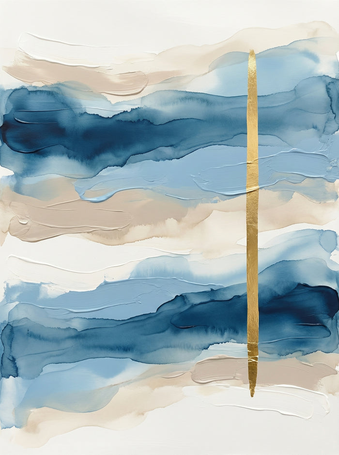 Blue Horizon Blocks – póster e impresión artística