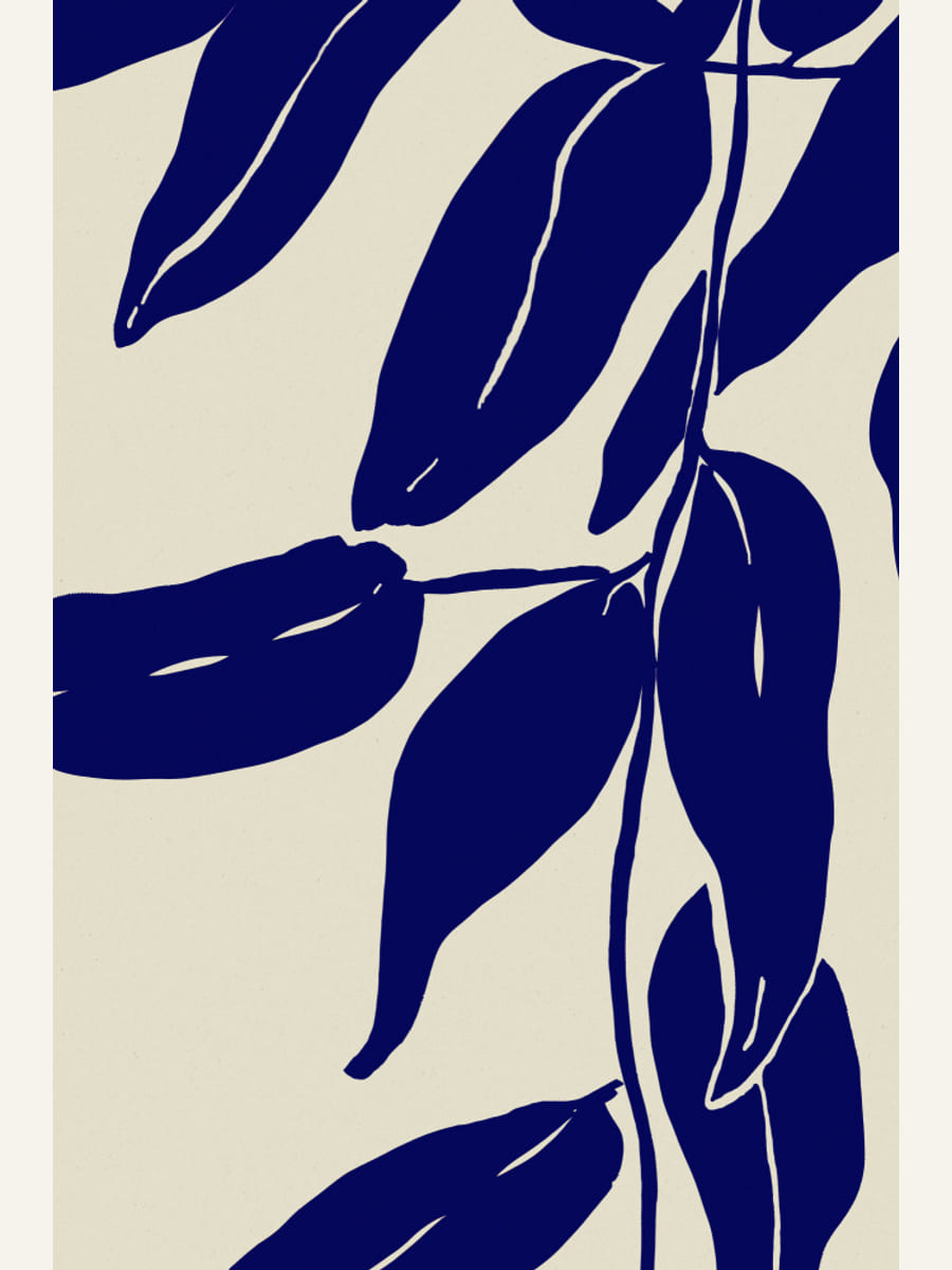 Blue Leafs Poster – poster and art print