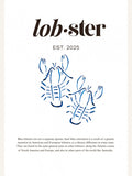 Póster Blue Lobster Poster | Minimalist Coastal Art with Seafood Illustration – póster e impresión artística
