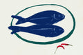 Blue fishes still life Poster – Poster und Kunstdruck