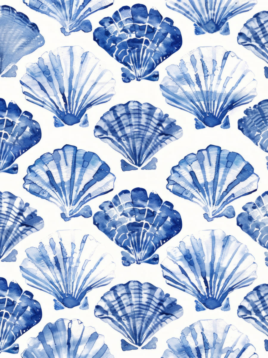 Blueshellpattern Poster – Poster und Kunstdruck