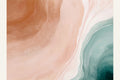 Blush Sand and Teal Sea Poster – plakat og kunsttryk