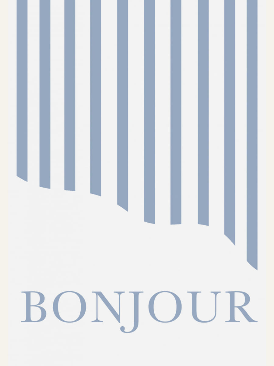 Póster Bonjour Stripes – póster e impresión artística