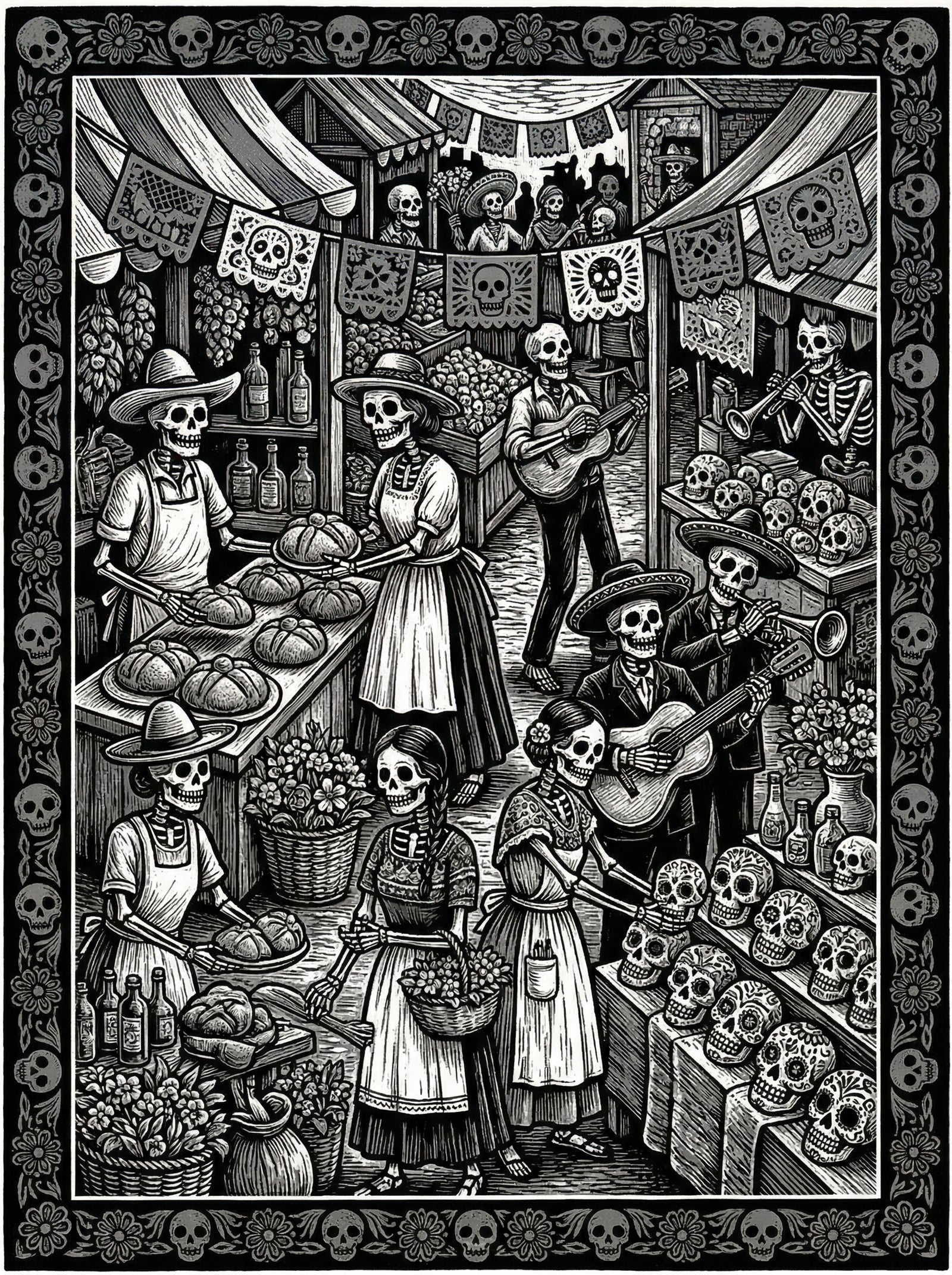 Poster in black frame