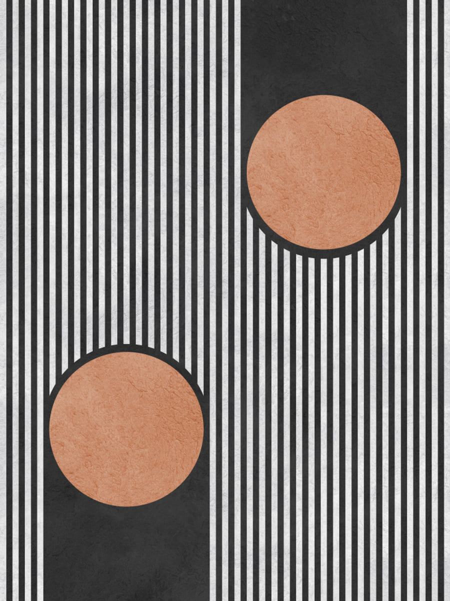 Circles on black background 2 Poster – poster and art print