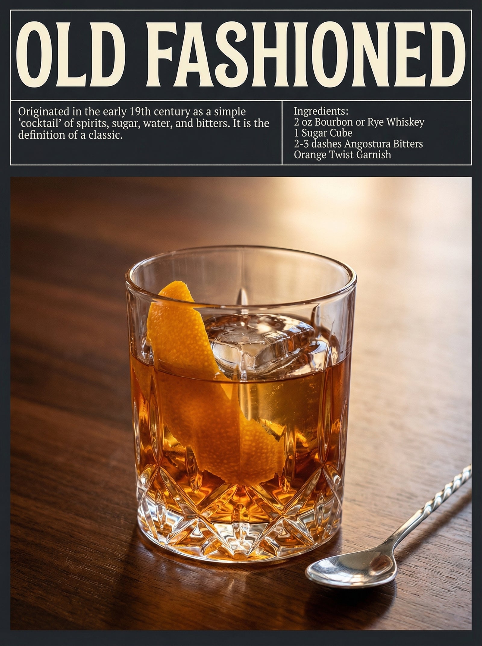 Poster in black frame