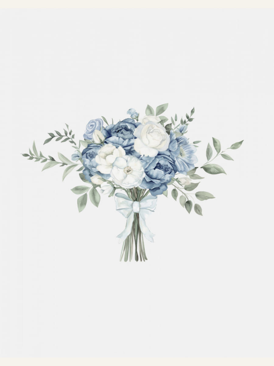 Coastal Bouquet With Bow Poster – poster and art print