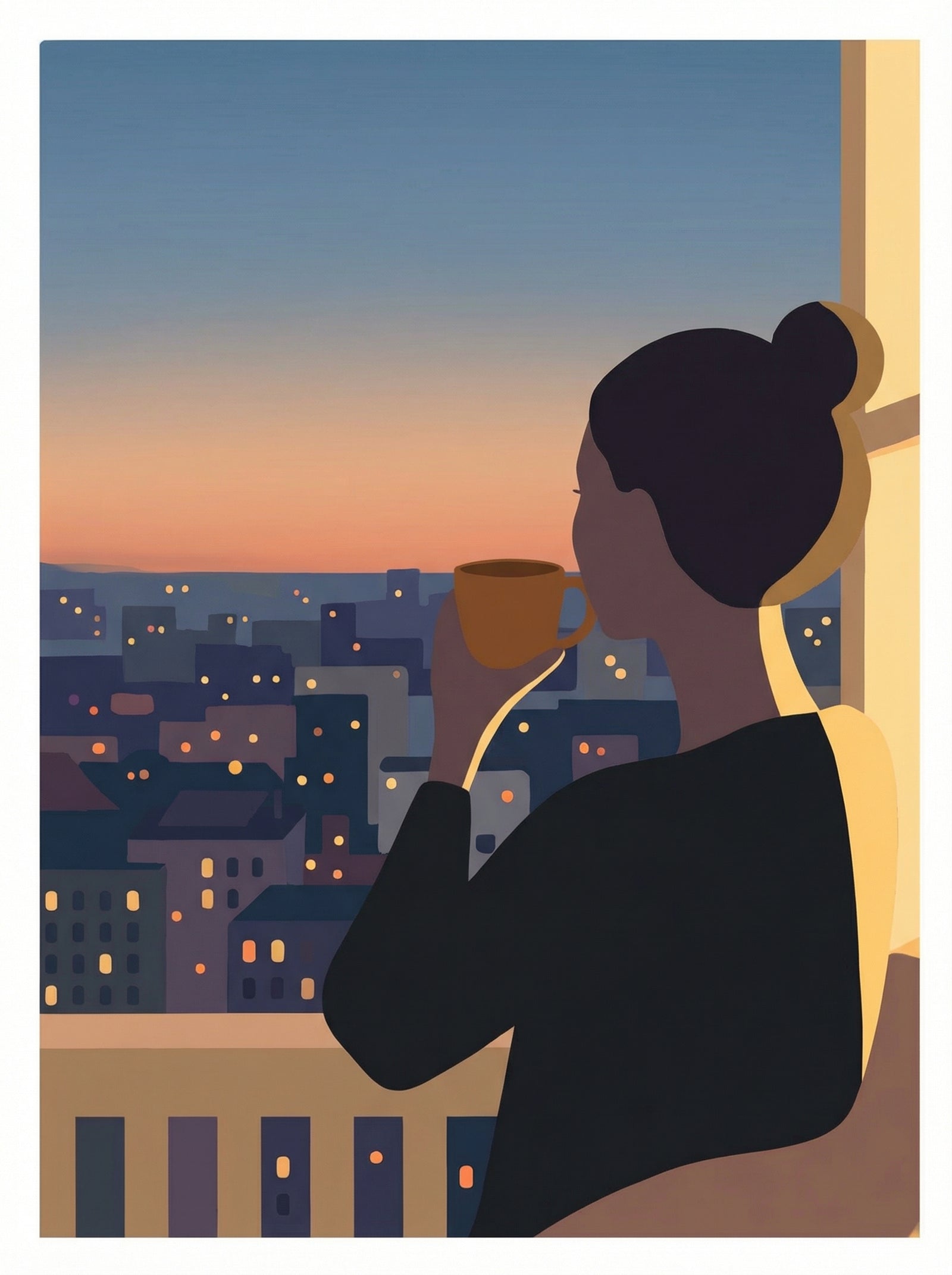 Poster in black frame