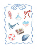 Coastal Collage Poster – poster and art print