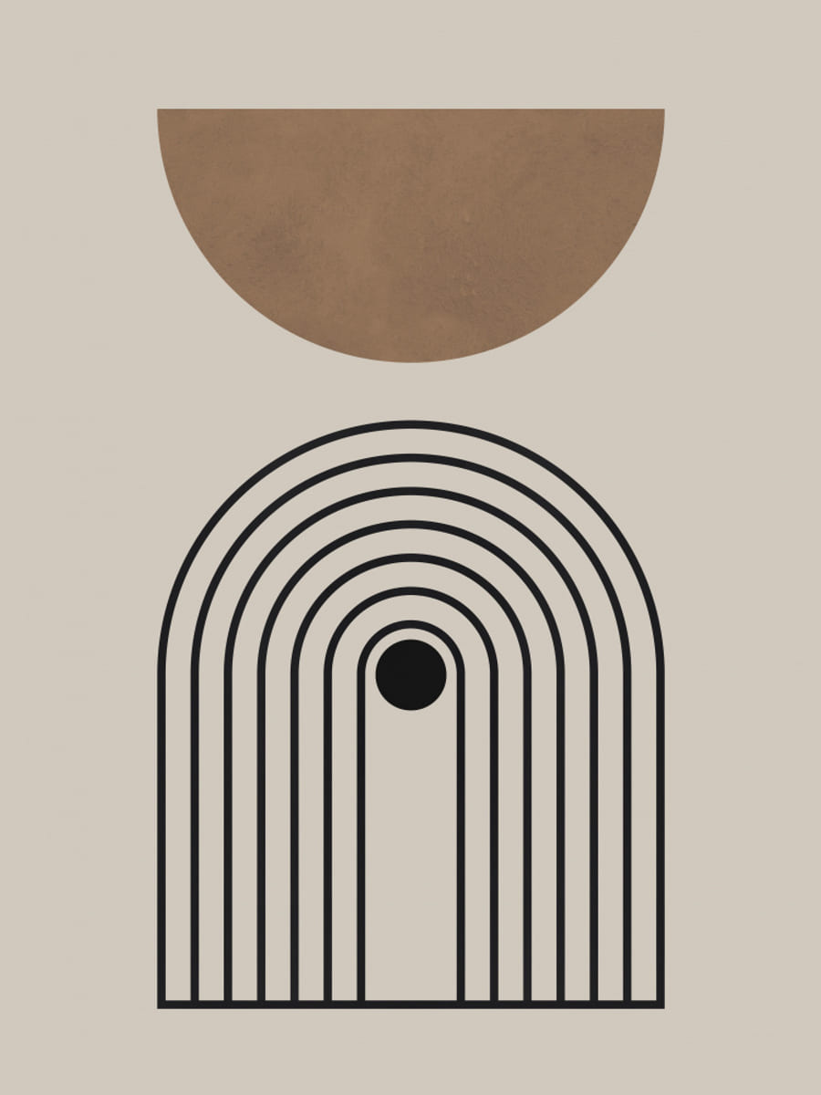 Composition lines and circles 5 Poster – plakat og kunsttryk