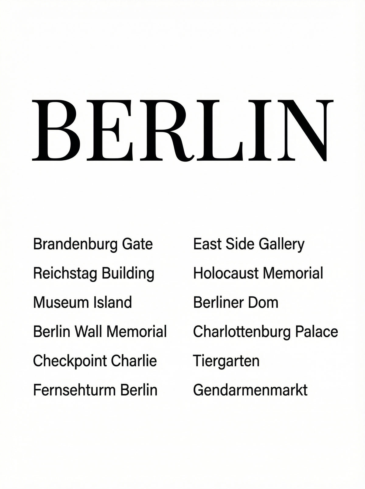 Poster in black frame