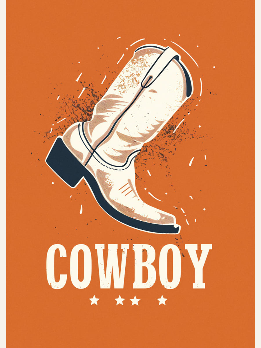 Poster Cowboy Boots Vintage – poster e stampa artistica