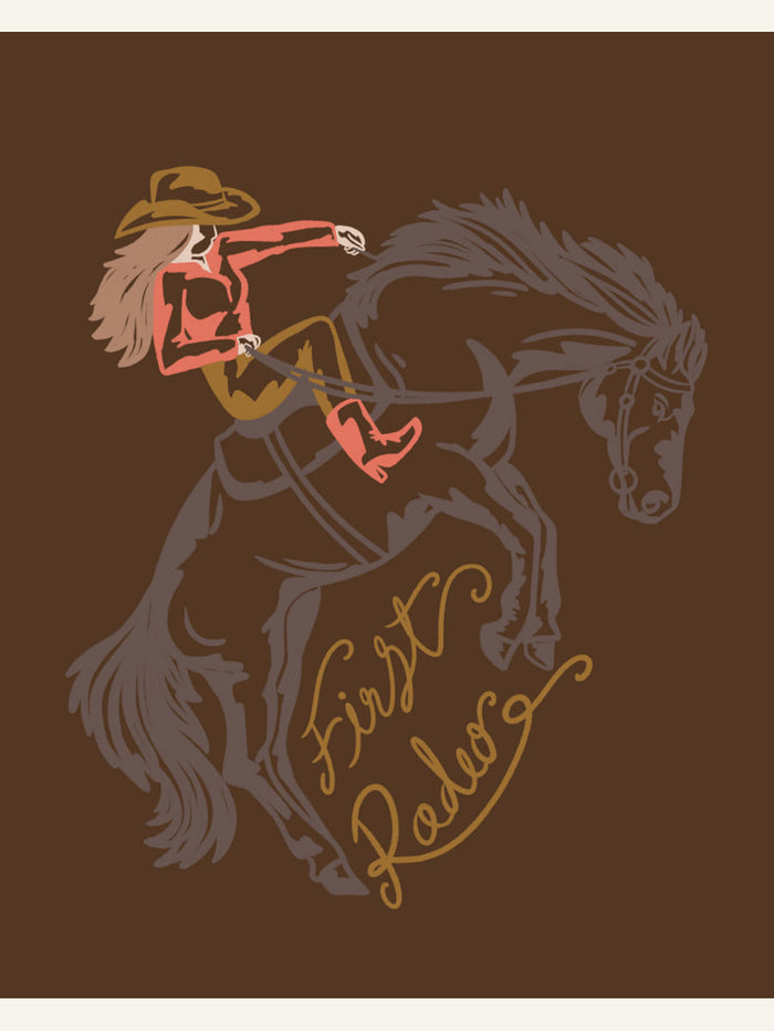 Cowgirl First Radeo Poster – poster and art print
