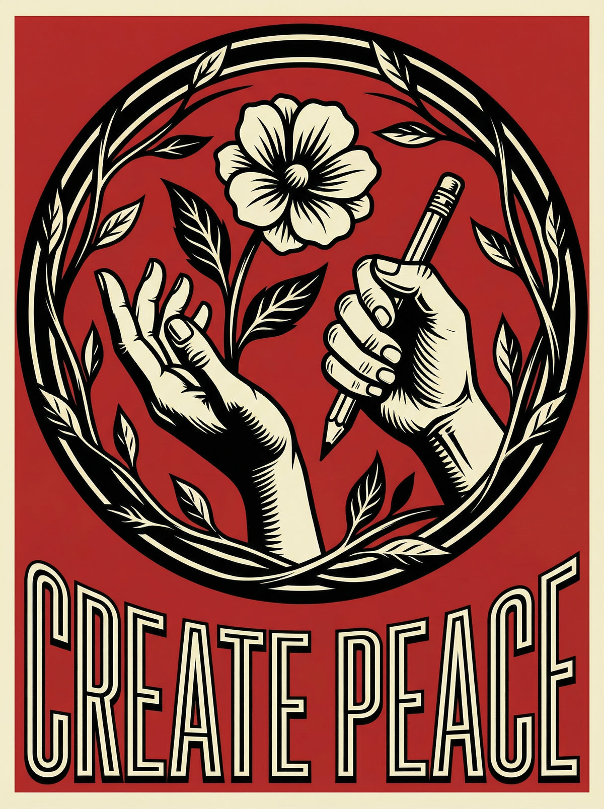 Poster in black frame