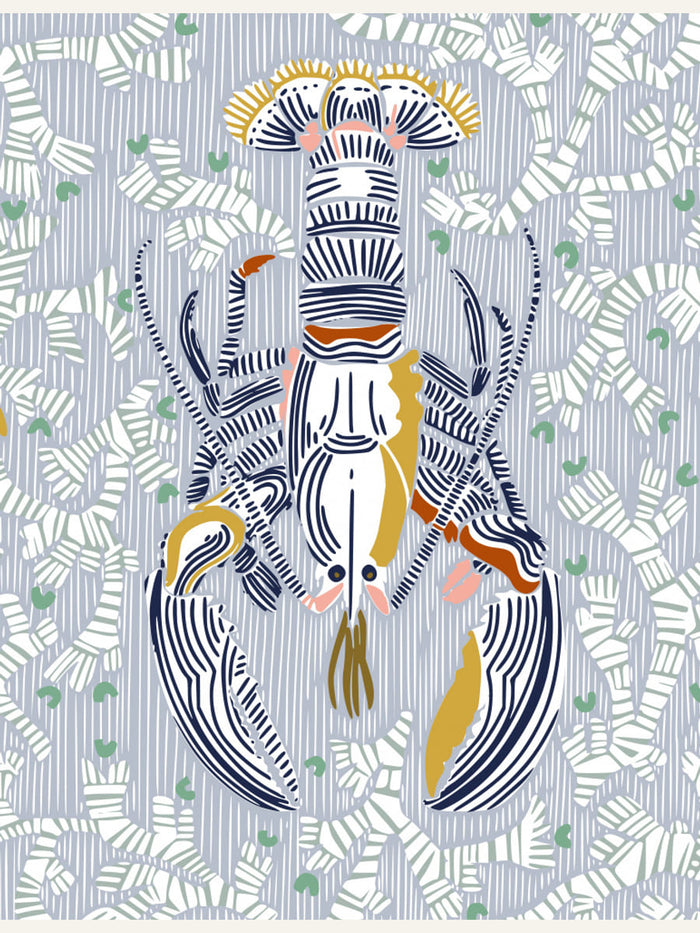 Crustacean Core grey -juliste – juliste ja taidepainatus
