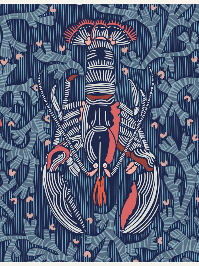 Crustacean Core navy Poster – poster and art print