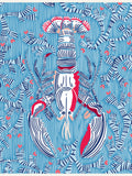 Crustacean Core summer blue Poster – poster and art print