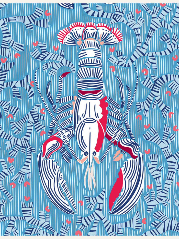 Crustacean Core summer blue Poster – poster and art print
