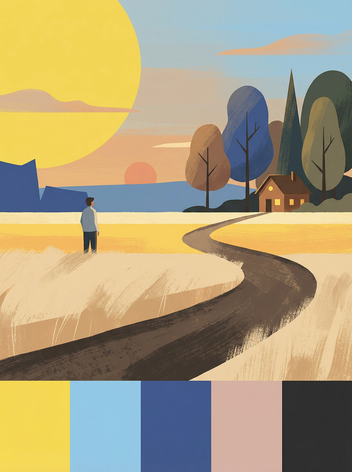 Poster in black frame