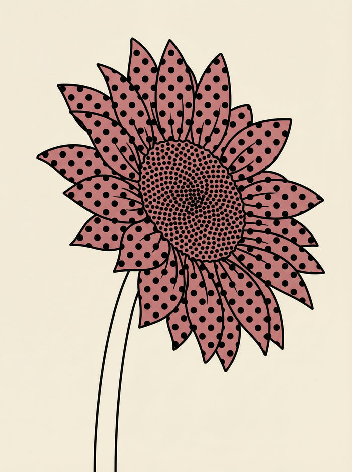 Dotted Mushroom Whimsy – póster e impresión artística