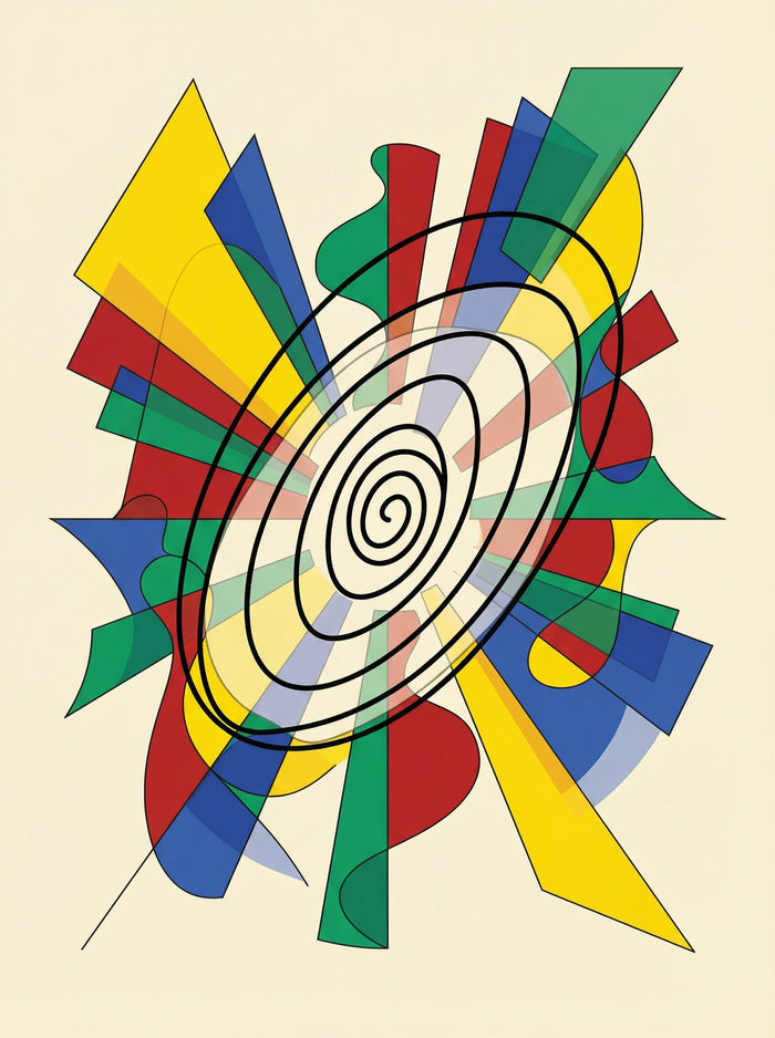 Dynamic Intersections Beige – poster and art print