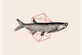 Fish In Geometrics Nº2 Poster – plakat og kunsttryk