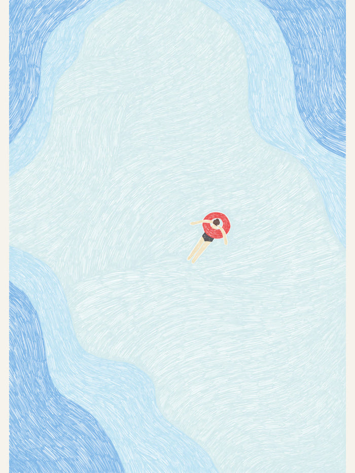 Floating in the Summer Ocean Poster – plakat og kunsttryk