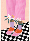 Floral Socks -juliste – juliste ja taidepainatus