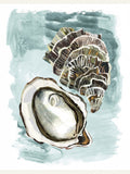 Affiche For the Love of Oysters, foodie art, seafood art, rustic ocean inspired – affiche et impression d’art
