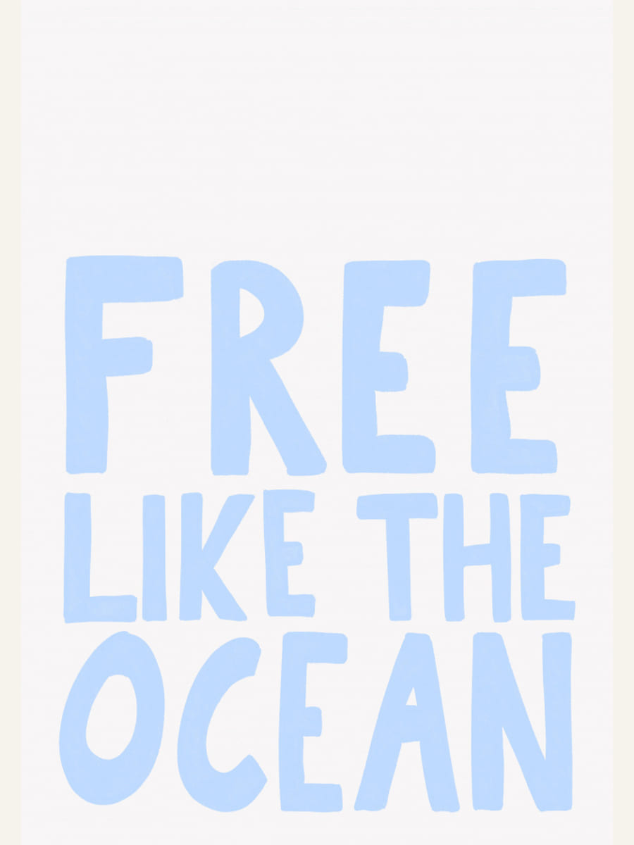 Free like the ocean Poster – Poster und Kunstdruck