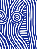 Front Blue and White Striped Nude Poster – poster and art print