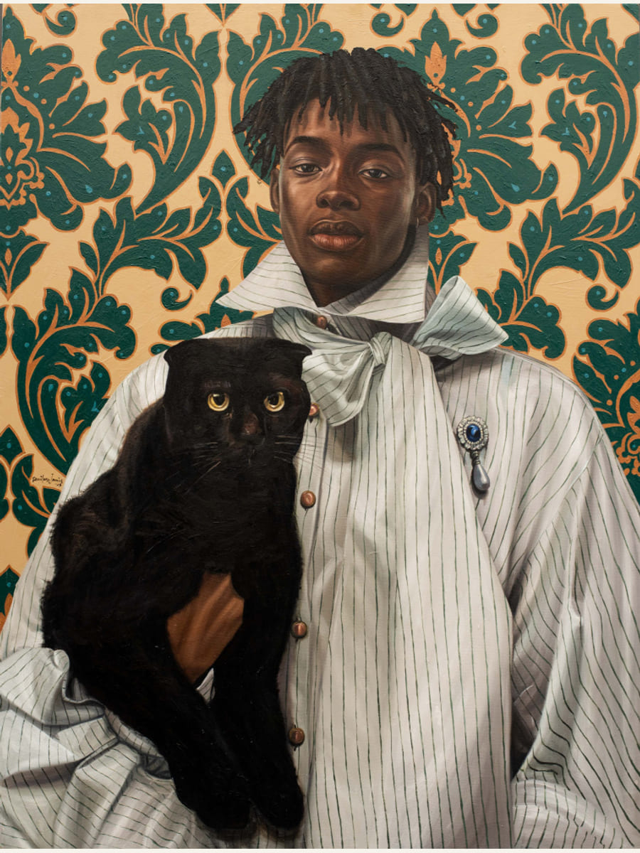 Gentleman with Cat Poster – poster and art print