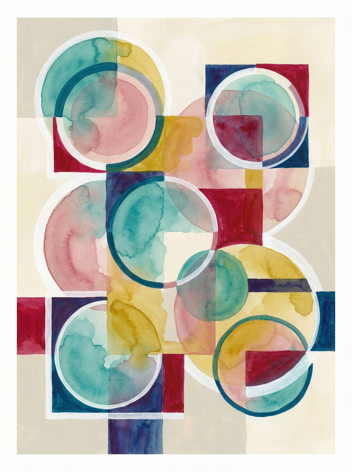 Geometric Harmony Beige – poster and art print
