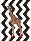 Plakat Giraffe Heels zigzag – plakat i druk artystyczny