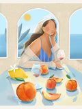 Girl with peaches Poster – poster and art print