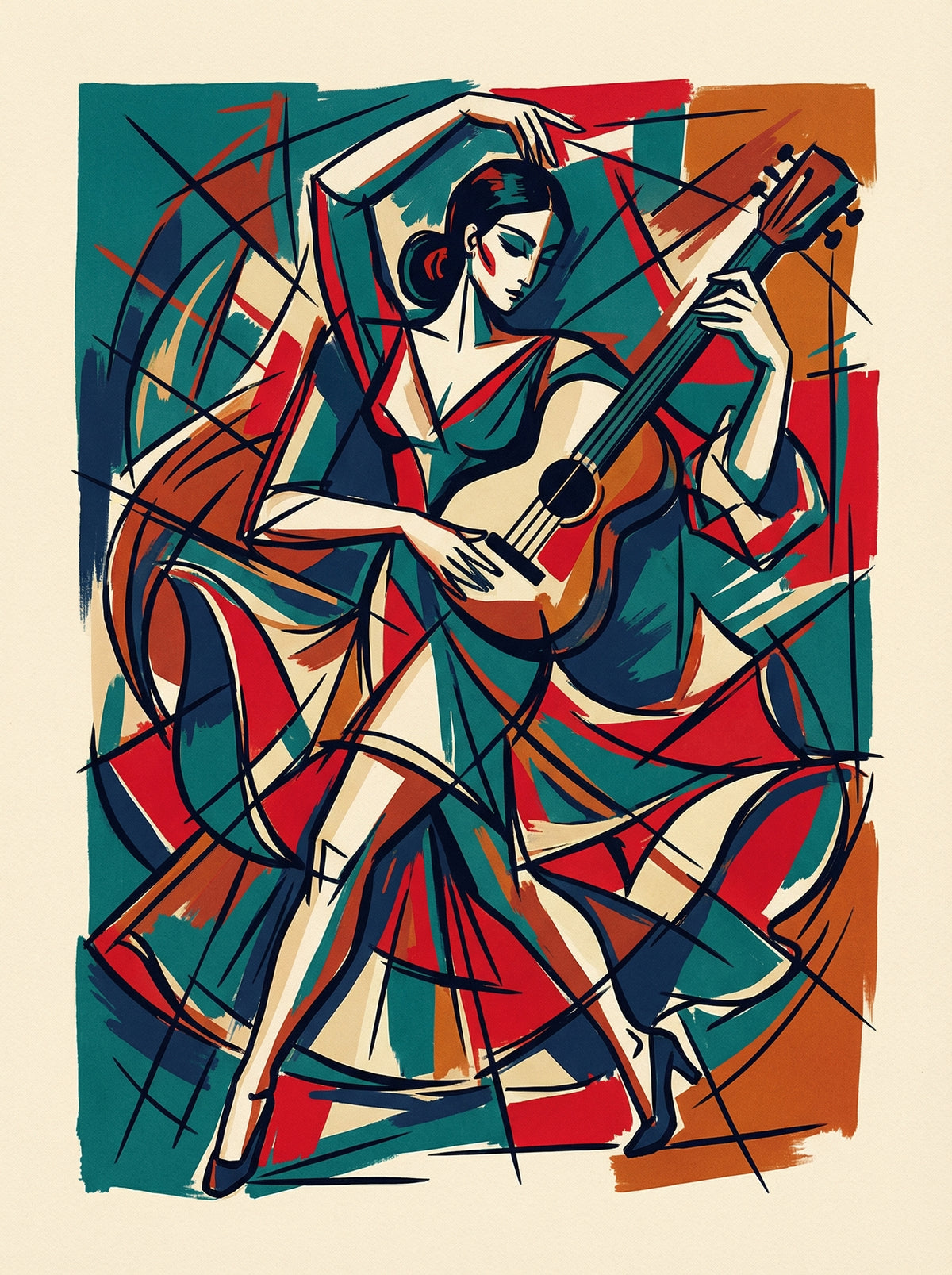 Poster in black frame