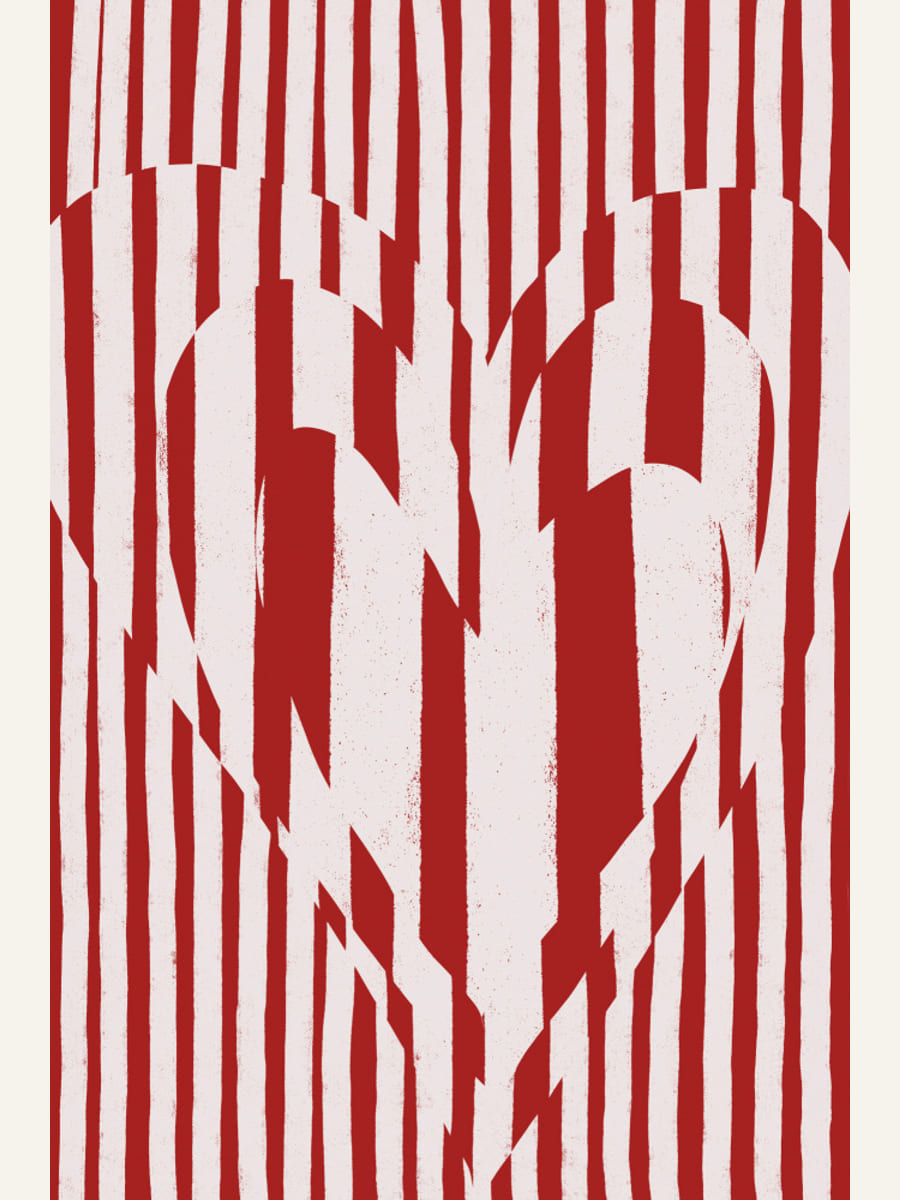Heart in Stripes Poster – poster and art print