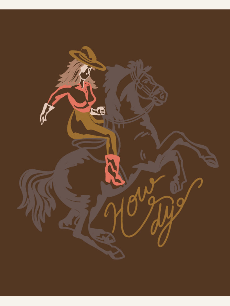 Howdy Cowgirl Poster – poster and art print