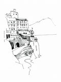Italian Landscape Art, Amalfi Coast Small Towns By The Sea Poster – Poster und Kunstdruck