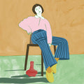 Lady Sitting with her vase Poster – Poster und Kunstdruck