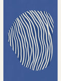 Line art confined in space-blue Poster – plakat og kunsttryk