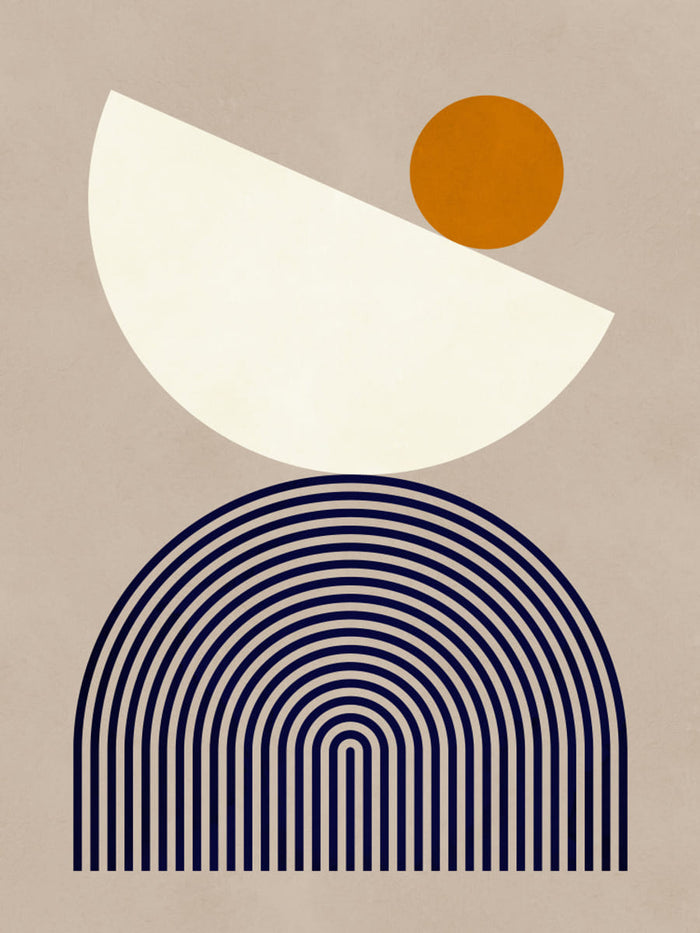 Lines and semicircles 1 Poster – poster and art print