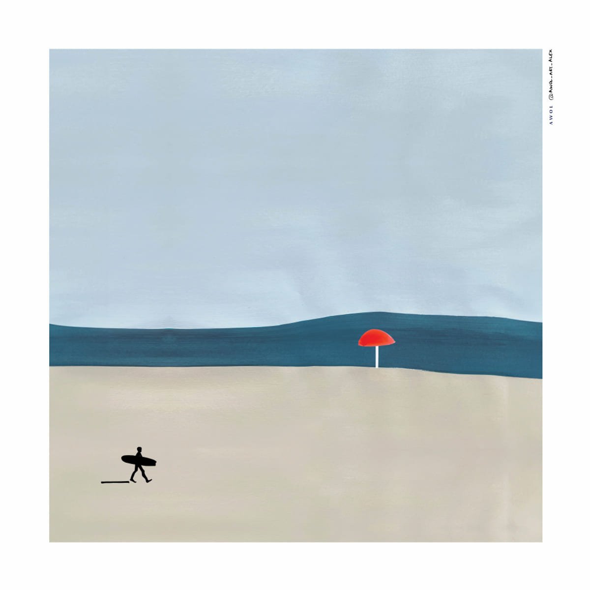 MINIMALIST SURFER Poster – poster and art print