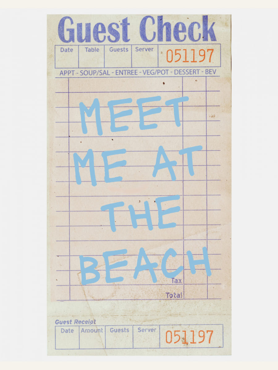 Plakat Meet Me At the Beach   Blue – plakat i druk artystyczny