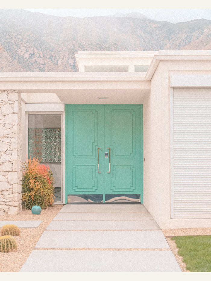 Mid-Century Mint Green Doors in Palm Springs Poster – poster and art print