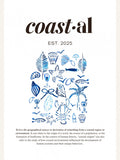 Póster Minimalist Blue Coastal Poster | Aesthetic Tropical and Marine Illustrations – póster e impresión artística