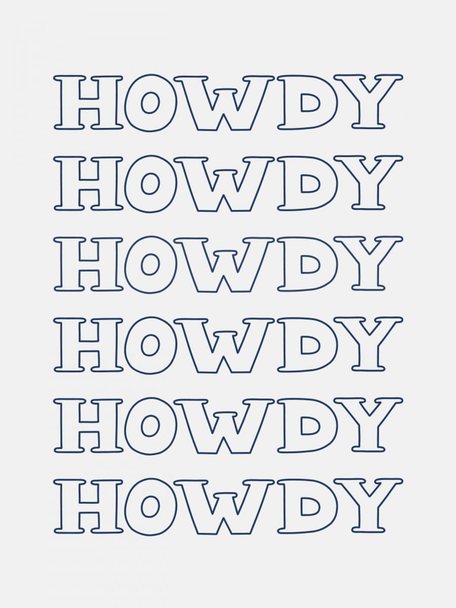 Plakat Navy Blue Howdy – plakat i druk artystyczny